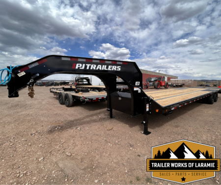 New 2027 PJ Trailers LD 30' Goose Neck Deckover- Monster Ramps- 25K