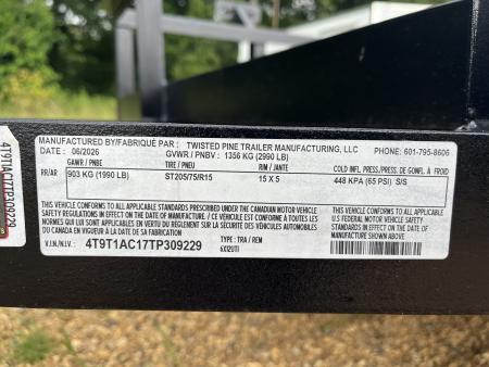 New 2026 6X12 TWISTED PINE UTILITY TRAILER