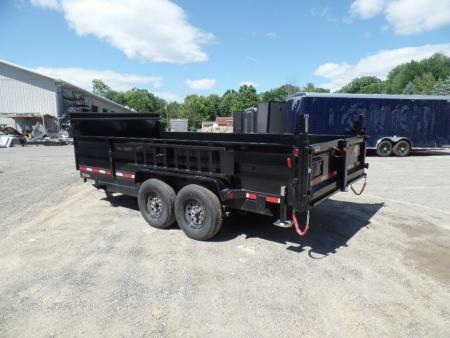 New 2027 Quality Steel and Aluminum 7x16 with 2 ft. high sides Dump Trailer
