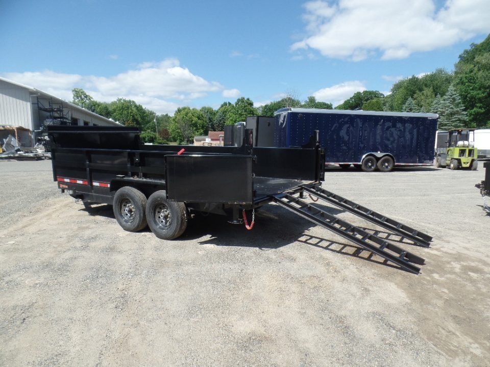 New 2027 Quality Steel and Aluminum 7x16 with 2 ft. high sides Dump Trailer