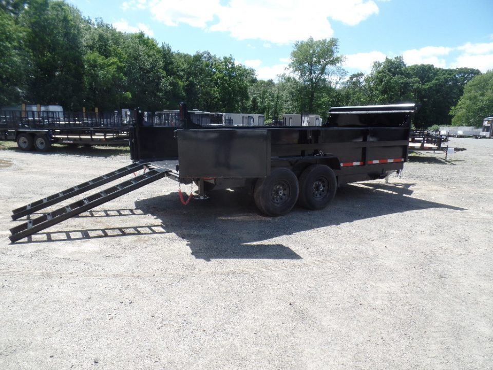 New 2027 Quality Steel and Aluminum 7x16 with 2 ft. high sides Dump Trailer