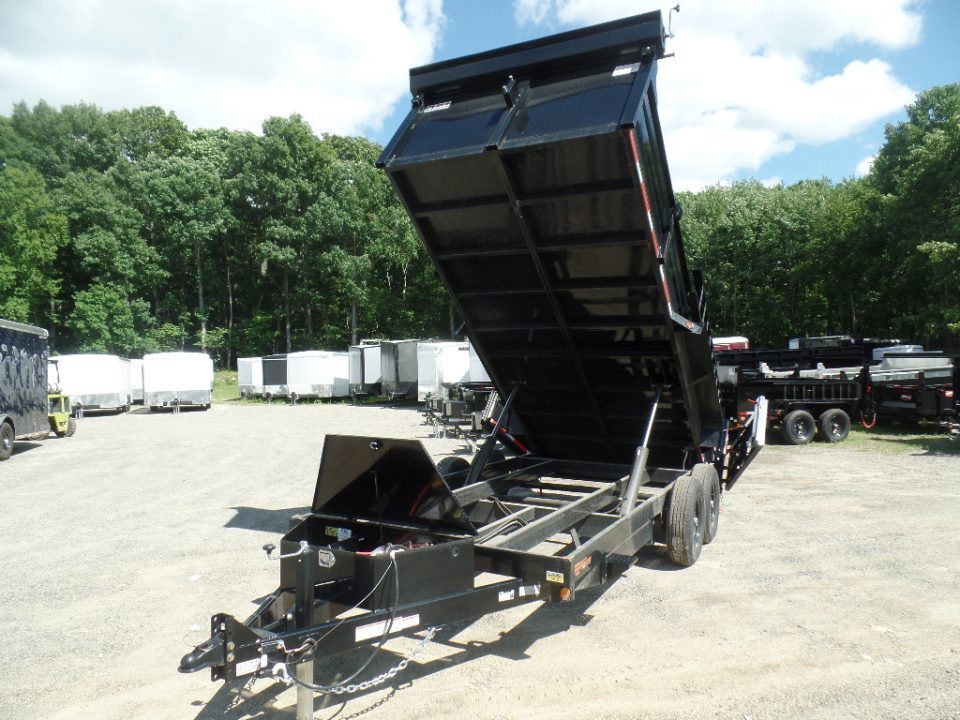 New 2027 Quality Steel and Aluminum 7x16 with 2 ft. high sides Dump Trailer