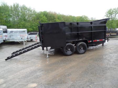 New 2026 Quality Steel and Aluminum 7X14 with 4' sides, 14,000 lb. GVWR , Extra Framing! Dump Trailer