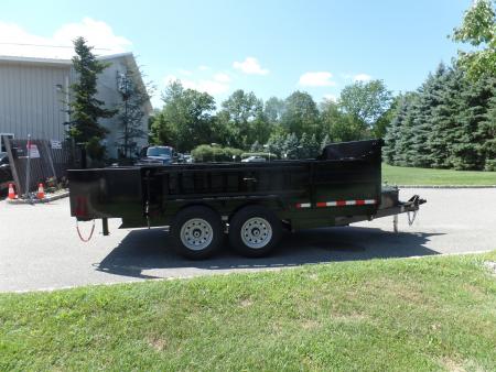 New 2026 Quality Steel and Aluminum 7X12 with 2' sides, 14,000 lb. GVWR , Extra Framing! Dump Trailer