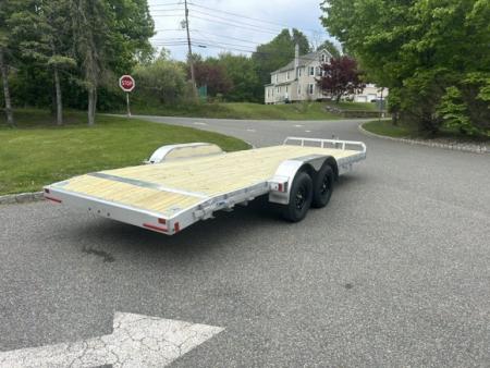 New 2027 ALCOM ECO 7X20 Aluminum Frame Wood Deck Car Hauler