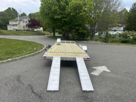 New 2027 ALCOM ECO 7X20 Aluminum Frame Wood Deck Car Hauler