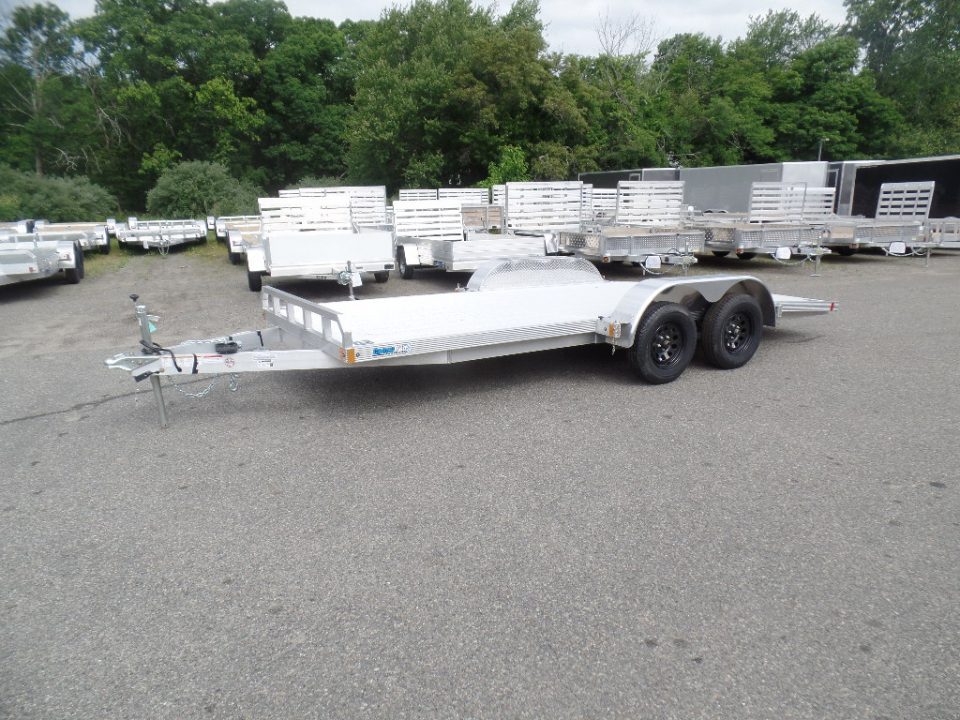 New 2026 ALCOM OPEN 7X18 Aluminum with Torsion Axles ! Best Model Open Car Hauler