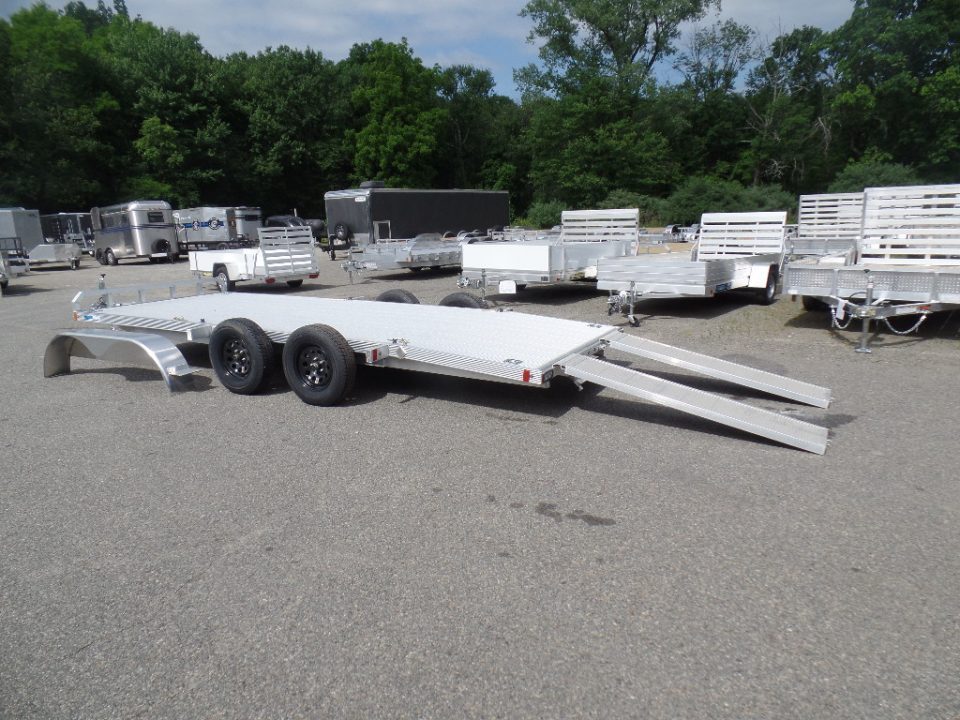 New 2026 ALCOM OPEN 7X18 Aluminum with Torsion Axles ! Best Model Open Car Hauler