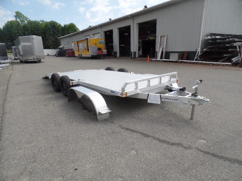 New 2026 ALCOM OPEN 7X18 Aluminum with Torsion Axles ! Best Model Open Car Hauler