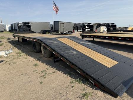 New 2027 PJ Trailers LY 32' Goosneck Deckover- Hyd Dovetail- 25K