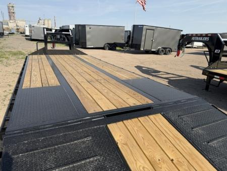 New 2027 PJ Trailers LY 32' Goosneck Deckover- Hyd Dovetail- 25K