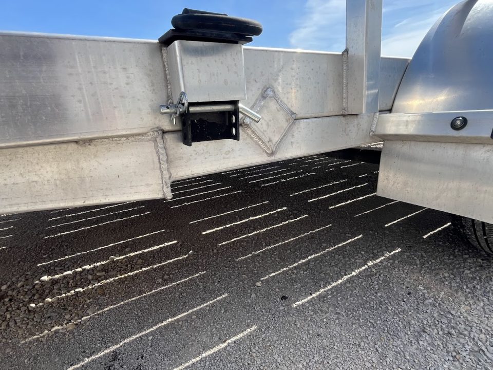 Used 2023 Black Rhino Aluminum LST714 7'X14' w/ Wood Deck, Split Gate & Tie-Down Upgrades (ATV / UTV / Side by Side) Utility Trailer