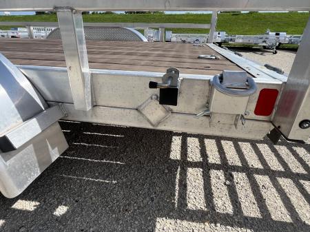 Used 2023 Black Rhino Aluminum LST714 7'X14' w/ Wood Deck, Split Gate & Tie-Down Upgrades (ATV / UTV / Side by Side) Utility Trailer