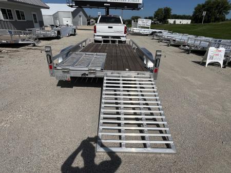 Used 2023 Black Rhino Aluminum LST714 7'X14' w/ Wood Deck, Split Gate & Tie-Down Upgrades (ATV / UTV / Side by Side) Utility Trailer