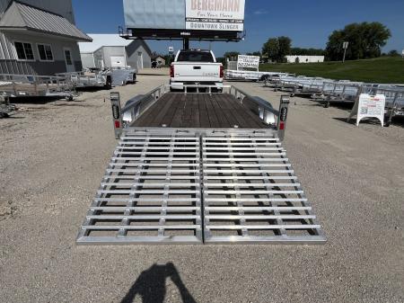 Used 2023 Black Rhino Aluminum LST714 7'X14' w/ Wood Deck, Split Gate & Tie-Down Upgrades (ATV / UTV / Side by Side) Utility Trailer