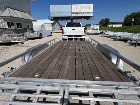 Used 2023 Black Rhino Aluminum LST714 7'X14' w/ Wood Deck, Split Gate & Tie-Down Upgrades (ATV / UTV / Side by Side) Utility Trailer