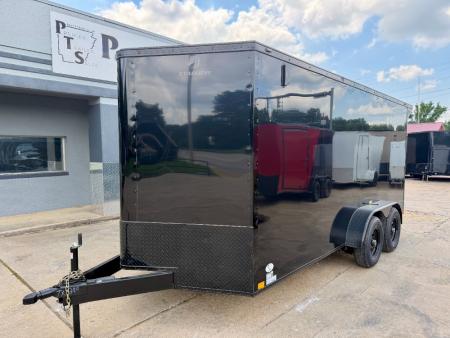 New 2026 Stallion Manufacturing LLC 7' X 16' #5200 Tandem Axle Rear Ramp Cargo / Enclosed Trailer