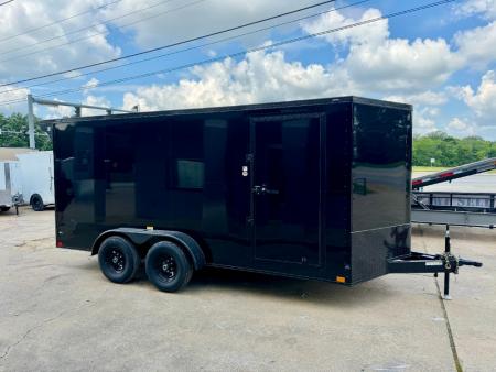 New 2026 Stallion Manufacturing LLC 7' X 16' #5200 Tandem Axle Rear Ramp Cargo / Enclosed Trailer