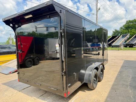 New 2026 Stallion Manufacturing LLC 7' X 16' #5200 Tandem Axle Rear Ramp Cargo / Enclosed Trailer
