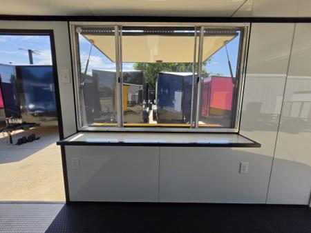New 2026 New 6X14 SA Screwless Enclosed Vending Trailer | Blackout | Spoiler Package | 50 AMP Electric Pkg. w/Mini Split & Sink Pkg. | .08 Polycor | Dexter Axle | 1167