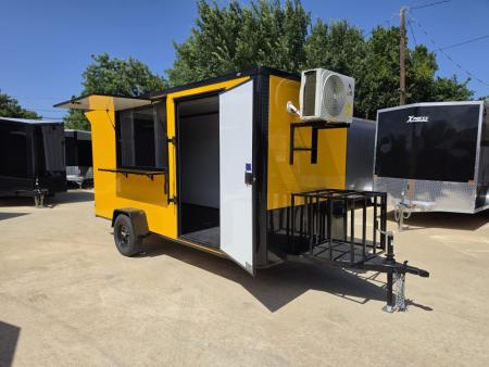 New 2026 New 6X14 SA Screwless Enclosed Vending Trailer | Blackout | Spoiler Package | 50 AMP Electric Pkg. w/Mini Split & Sink Pkg. | .08 Polycor | Dexter Axle | 1167