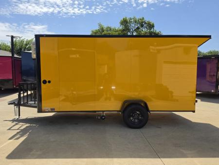 New 2026 New 6X14 SA Screwless Enclosed Vending Trailer | Blackout | Spoiler Package | 50 AMP Electric Pkg. w/Mini Split & Sink Pkg. | .08 Polycor | Dexter Axle | 1167