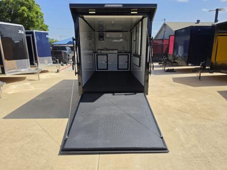 New 2026 New 6X14 SA Screwless Enclosed Vending Trailer | Blackout | Spoiler Package | 50 AMP Electric Pkg. w/Mini Split & Sink Pkg. | .08 Polycor | Dexter Axle | 1167