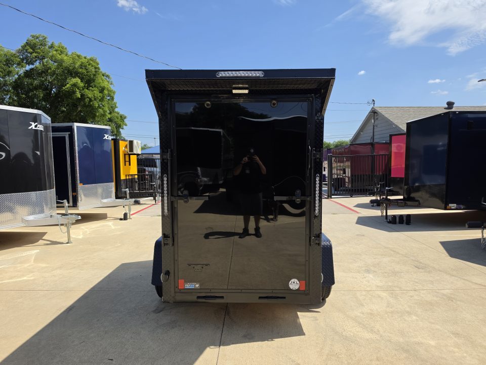 New 2026 New 5x8 SA Screwless Vending Enclosed Trailer | Blackout | Spoiler Package | .08 Polycor | Dexter Axle | 1169