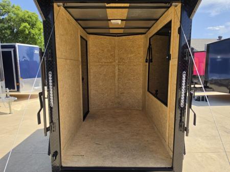 New 2026 New 5x8 SA Screwless Vending Enclosed Trailer | Blackout | Spoiler Package | .08 Polycor | Dexter Axle | 1169