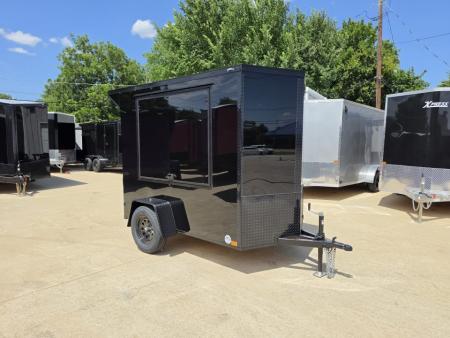 New 2026 New 5x8 SA Screwless Vending Enclosed Trailer | Blackout | Spoiler Package | .08 Polycor | Dexter Axle | 1169