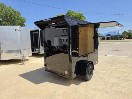 New 2026 New 5x8 SA Screwless Vending Enclosed Trailer | Blackout | Spoiler Package | .08 Polycor | Dexter Axle | 1169
