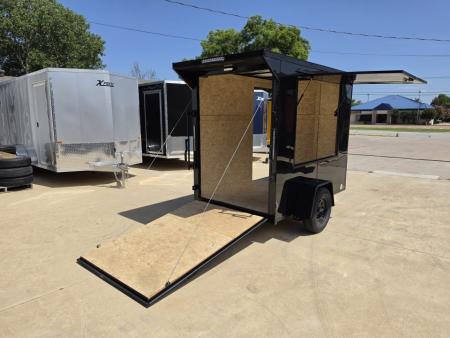 New 2026 New 5x8 SA Screwless Vending Enclosed Trailer | Blackout | Spoiler Package | .08 Polycor | Dexter Axle | 1169
