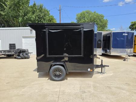 New 2026 New 5x8 SA Screwless Vending Enclosed Trailer | Blackout | Spoiler Package | .08 Polycor | Dexter Axle | 1169