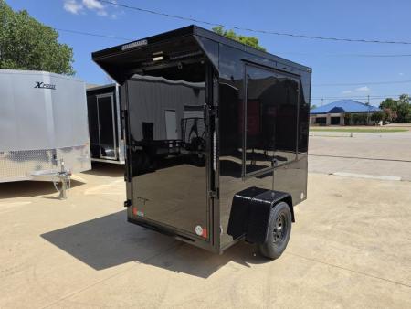 New 2026 New 5x8 SA Screwless Vending Enclosed Trailer | Blackout | Spoiler Package | .08 Polycor | Dexter Axle | 1169