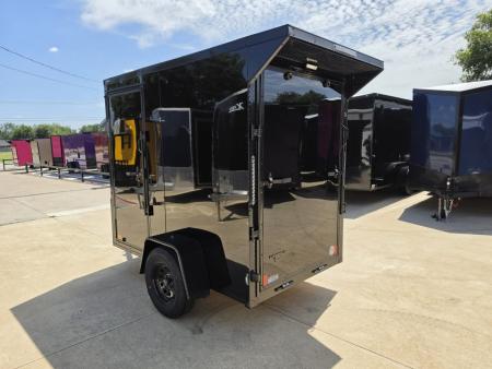 New 2026 New 5x8 SA Screwless Vending Enclosed Trailer | Blackout | Spoiler Package | .08 Polycor | Dexter Axle | 1169