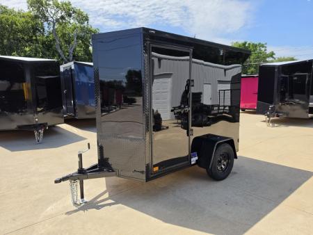 New 2026 New 5x8 SA Screwless Vending Enclosed Trailer | Blackout | Spoiler Package | .08 Polycor | Dexter Axle | 1169