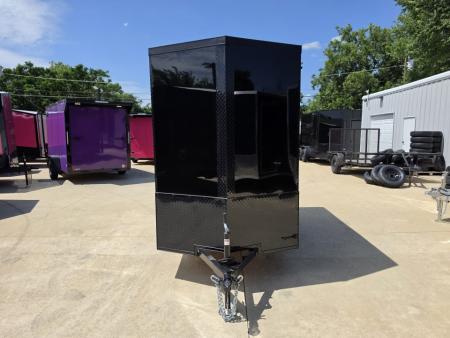 New 2026 New 5x8 SA Screwless Vending Enclosed Trailer | Blackout | Spoiler Package | .08 Polycor | Dexter Axle | 1169