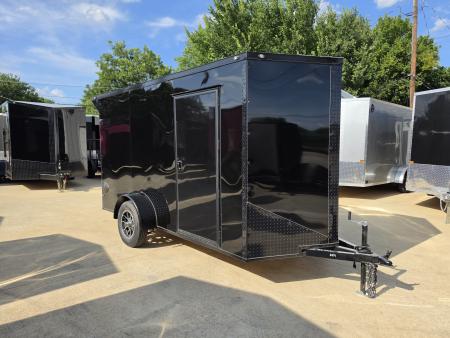 New 2026 New 6x12 SA Screwless Enclosed Trailer | Blackout | Spoiler Package | .08 Exterior | 1171