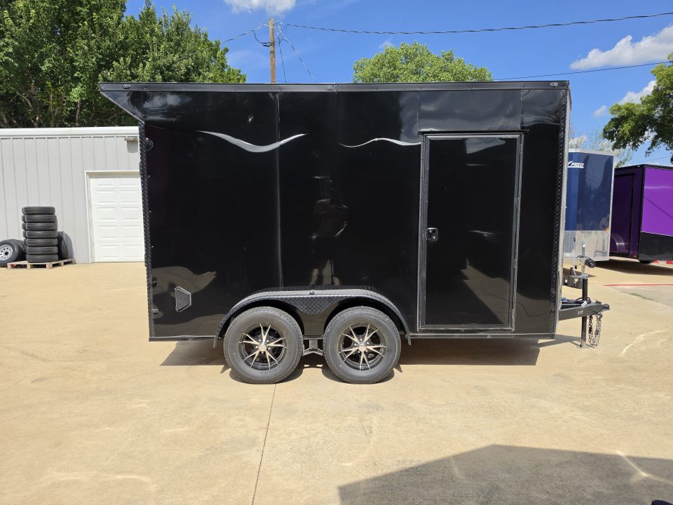 New 2026 New 6x12 TA Screwless Enclosed Trailer | Blackout | Spoiler Package | 7' Interior | .08 Exterior | 1173