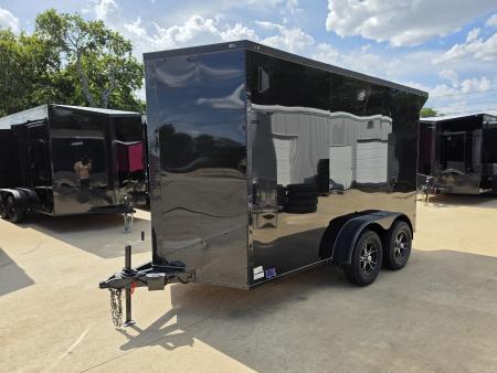 New 2026 New 6x12 TA Screwless Enclosed Trailer | Blackout | Spoiler Package | 7' Interior | .08 Exterior | 1173