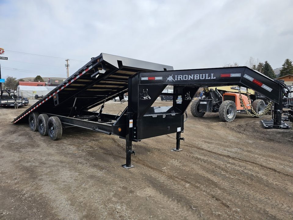 New 2027 Iron Bull 26' 21K Gooseneck Deckover Tilt Trailer