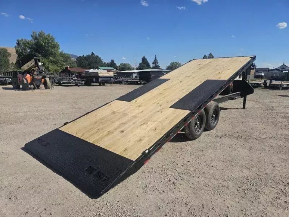 New 2026 Iron Bull 24' 14K Gooseneck Deckover Tilt Trailer