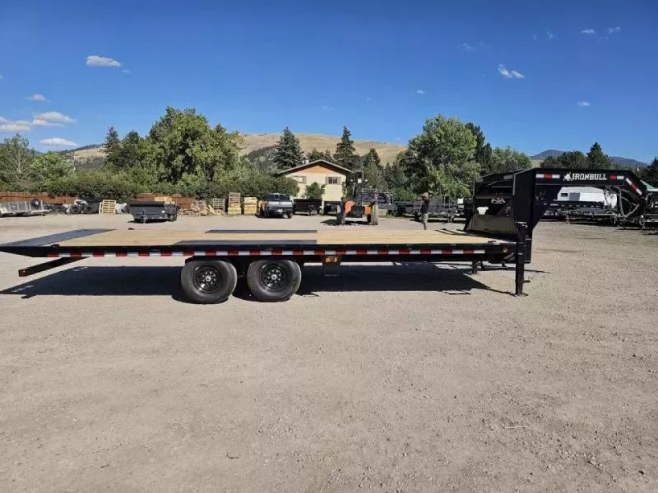 New 2026 Iron Bull 24' 14K Gooseneck Deckover Tilt Trailer