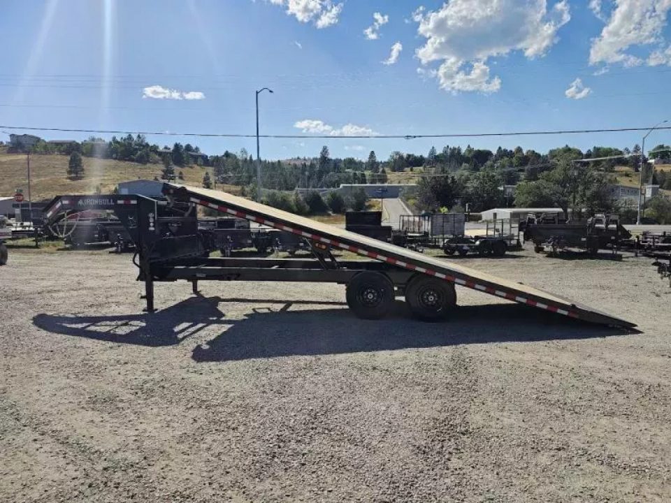 New 2026 Iron Bull 24' 14K Gooseneck Deckover Tilt Trailer