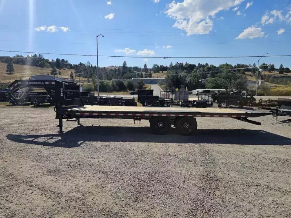 New 2026 Iron Bull 24' 14K Gooseneck Deckover Tilt Trailer