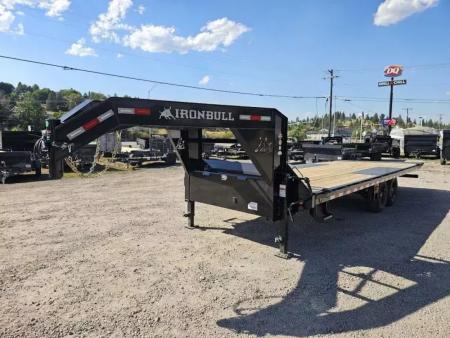 New 2026 Iron Bull 24' 14K Gooseneck Deckover Tilt Trailer