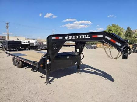 New 2026 Iron Bull 24' 14K Gooseneck Deckover Tilt Trailer