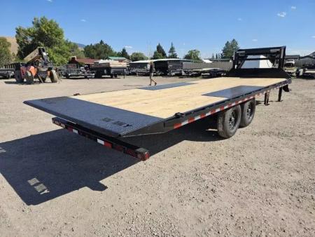 New 2026 Iron Bull 24' 14K Gooseneck Deckover Tilt Trailer