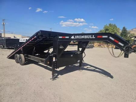New 2026 Iron Bull 24' 14K Gooseneck Deckover Tilt Trailer