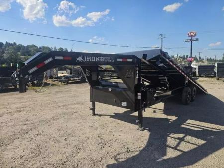 New 2026 Iron Bull 24' 14K Gooseneck Deckover Tilt Trailer